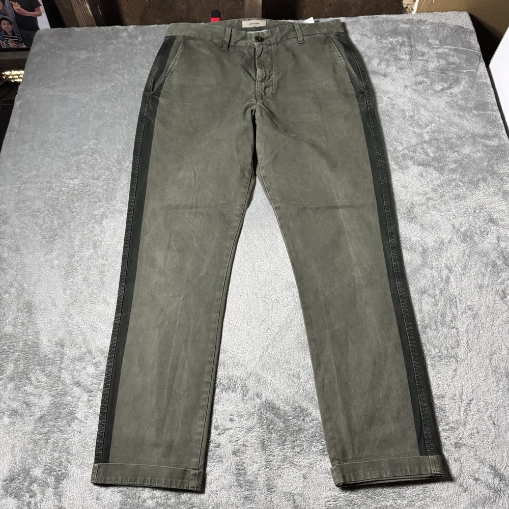 Baldwin Kansas City Jeans 29 Green Bronson‎ Military Canvas Green Made In USA